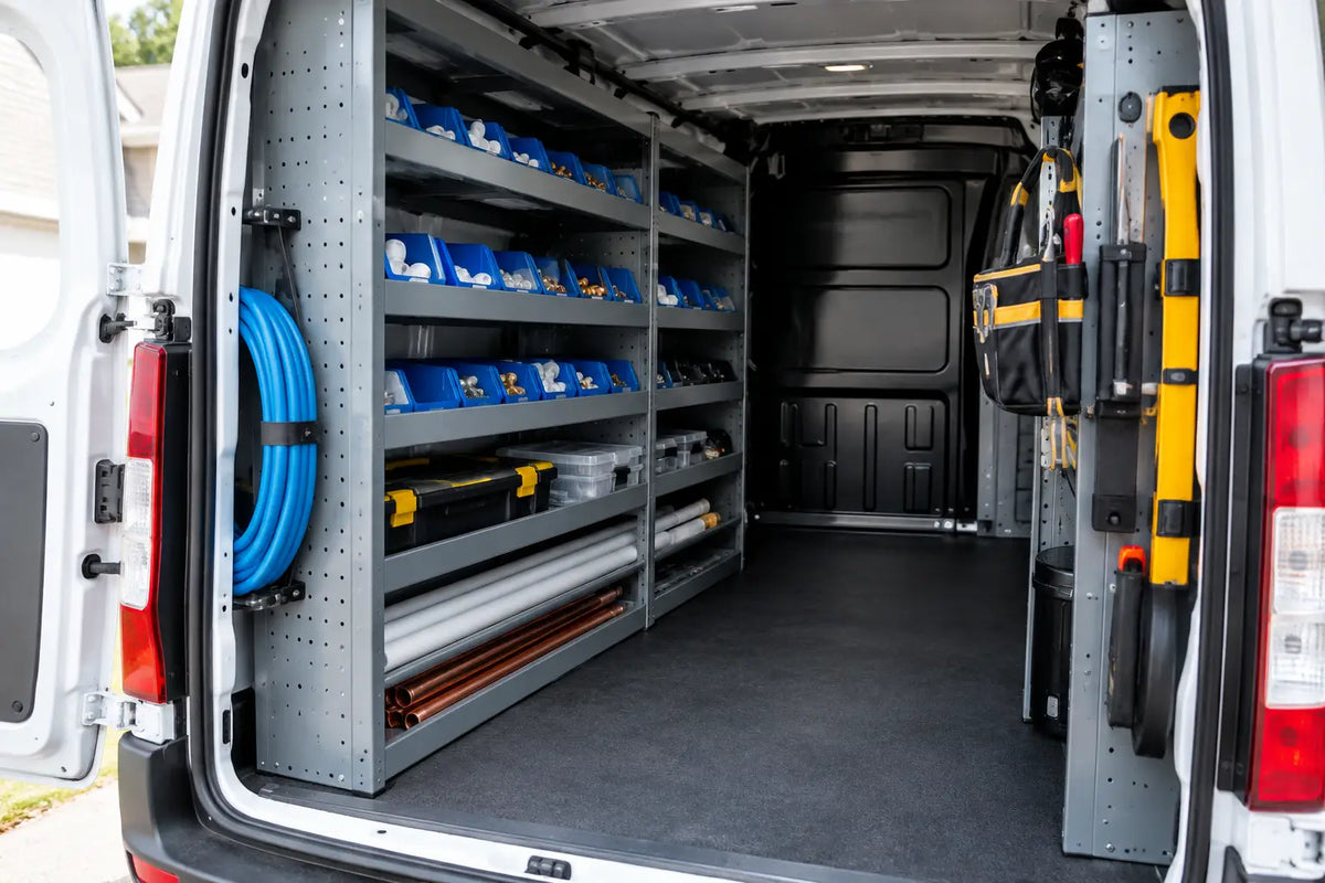 How to Plan Plumber Van Shelving That Works