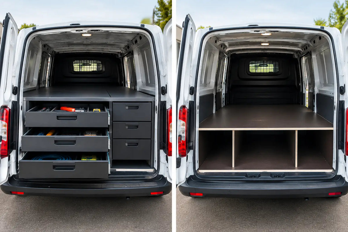 Van Drawers Versus False Floors for Work Vans