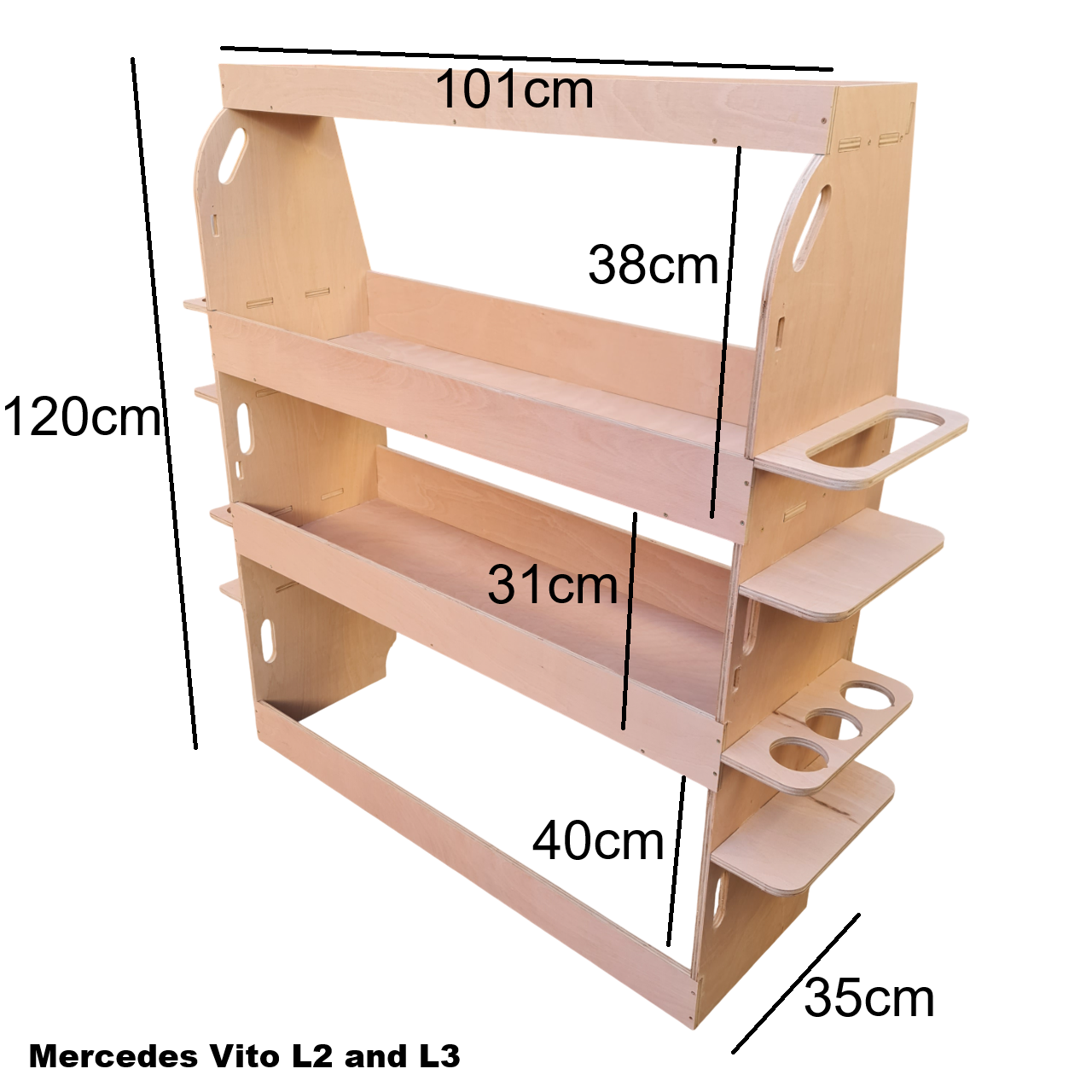 Mercedes Vito Van Racking Shelves & Tool box storage Set 10