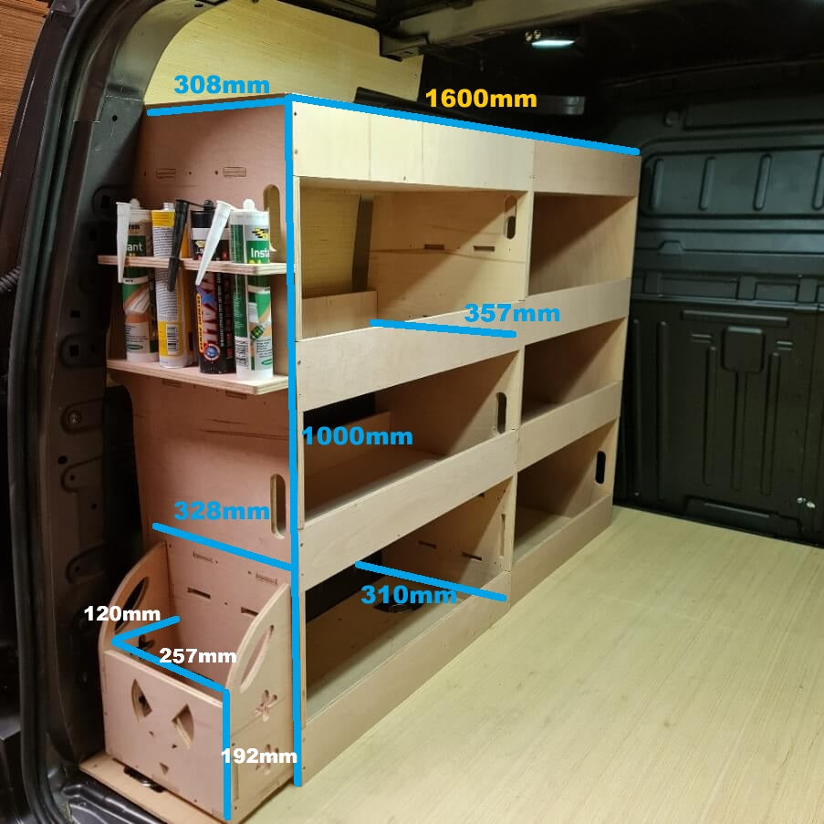 Citroën Berlingo Full Side Van Racking Kit SWB – Extra-Depth Nr4