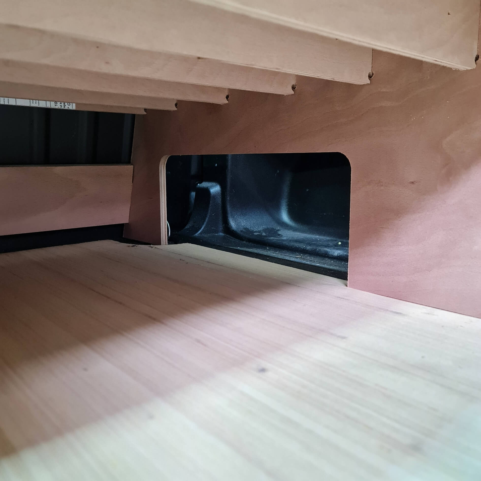 False Floor with a gap showing the floor underneath made for Citroen