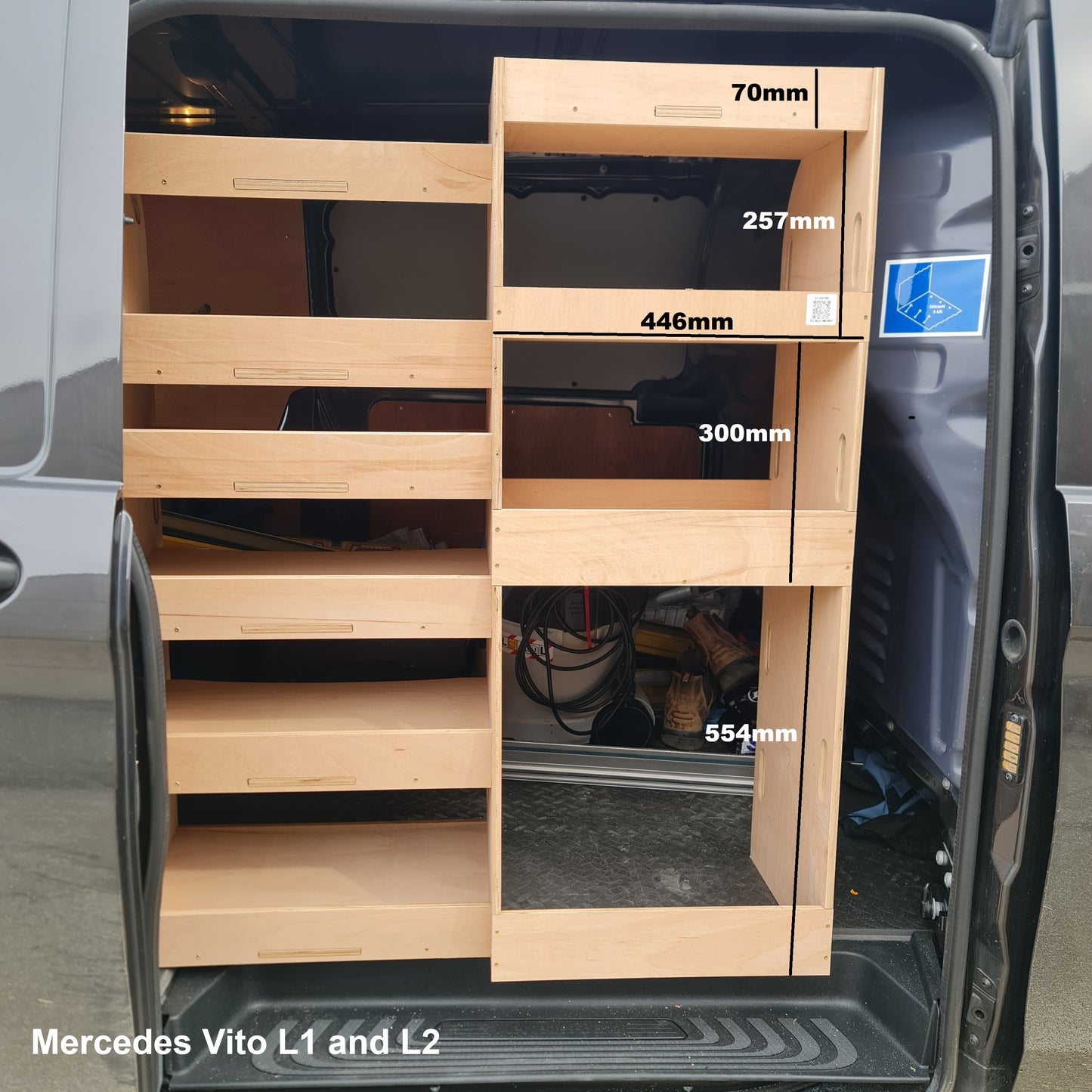 Mercedes Vito Van Racking Shelves & Tool box storage Set 10
