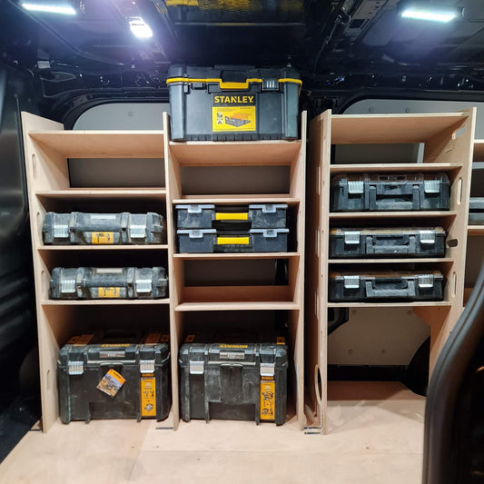 Ford Custom LWB 2023+ Van Racking Shelves Storage for Tools Boxes Set #10