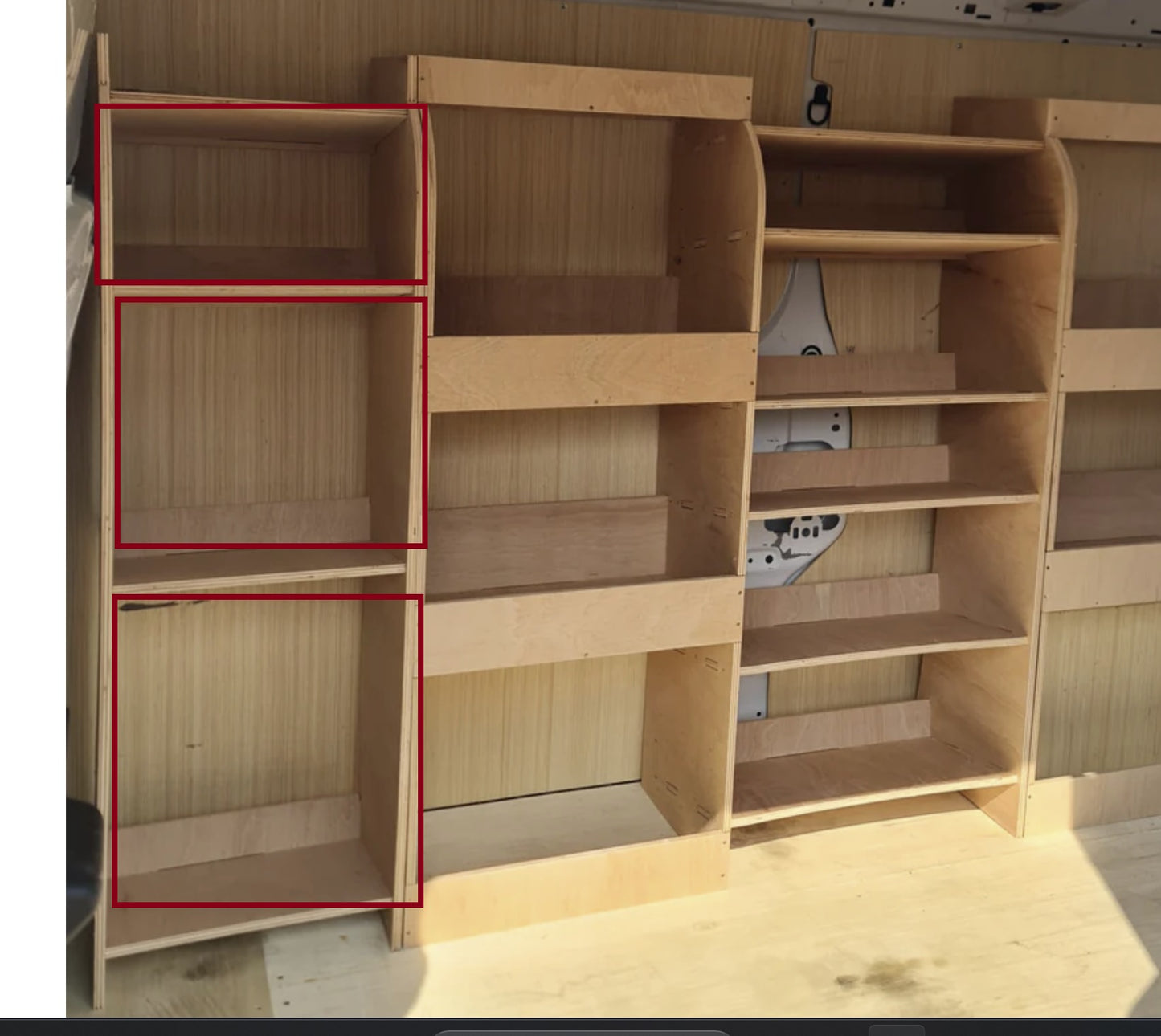 Ford Custom 2023+ Full Driver Side Racking Shelves