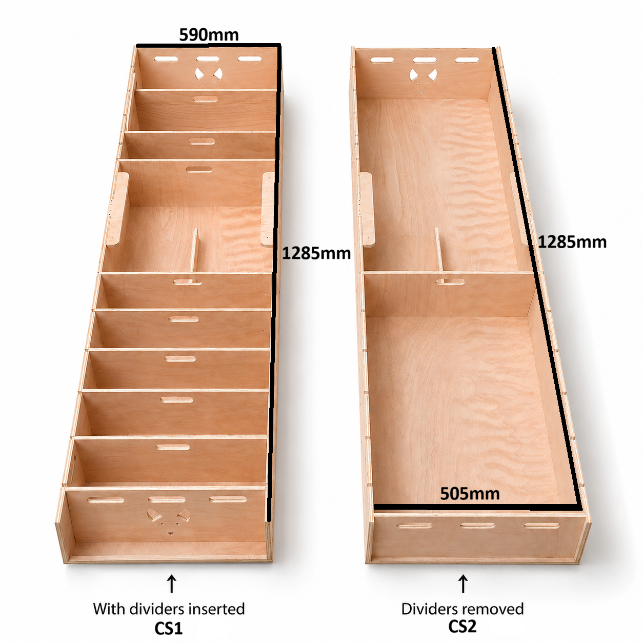 Vauxhall Vivaro full-length drawer van floor storage system