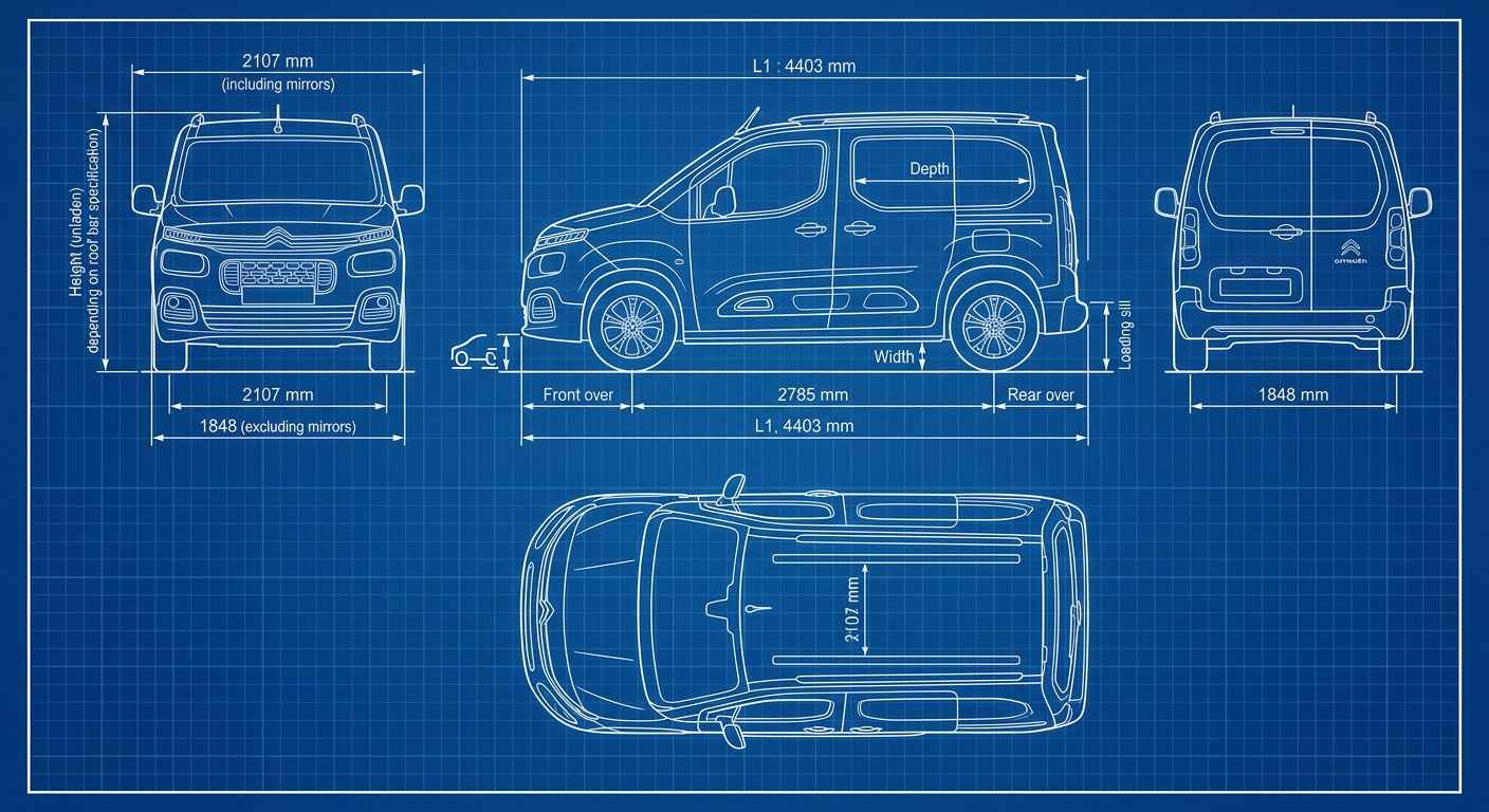 Citroen Berlingo SWB Dimensions