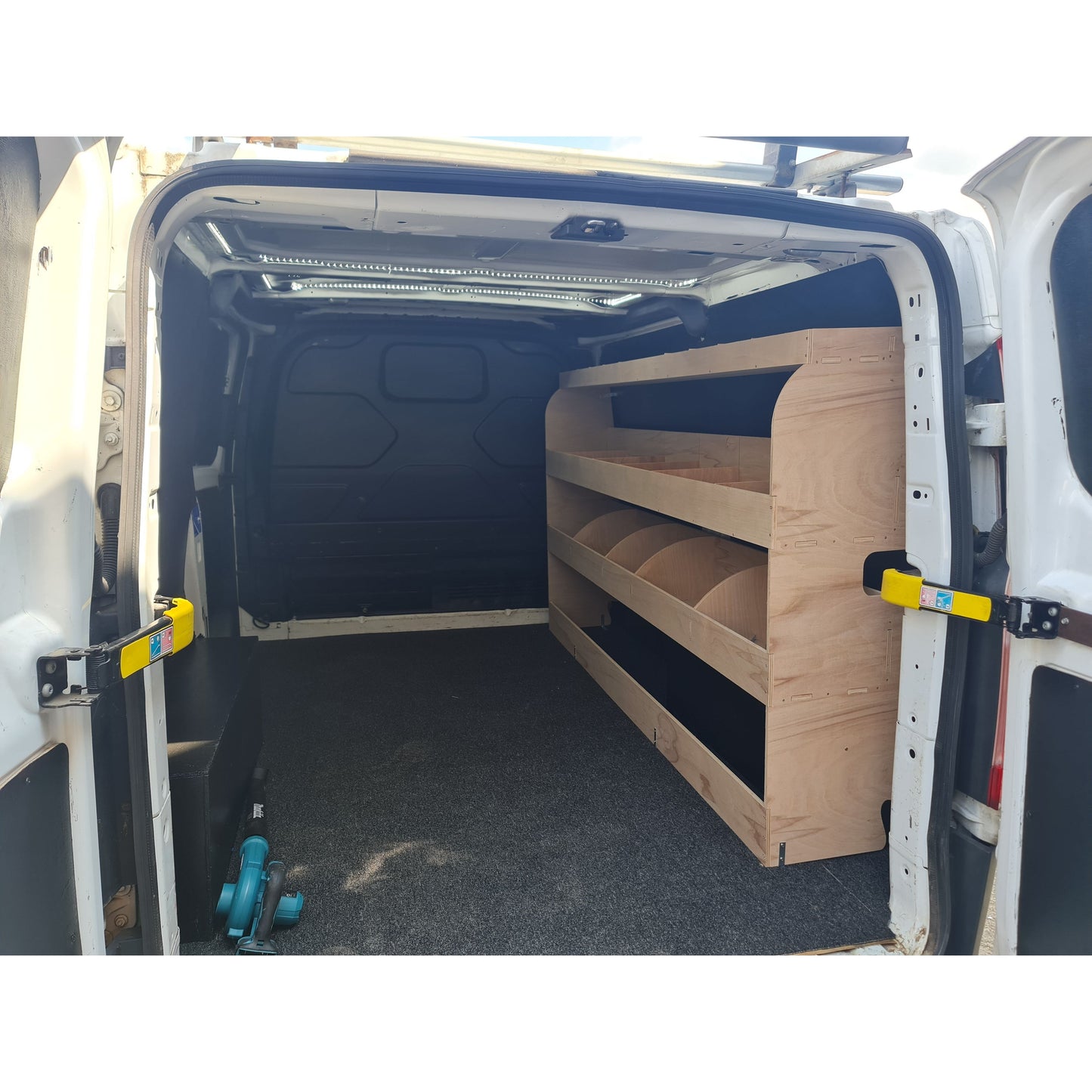 Ford Custom SWB Racking Full driver-side storage