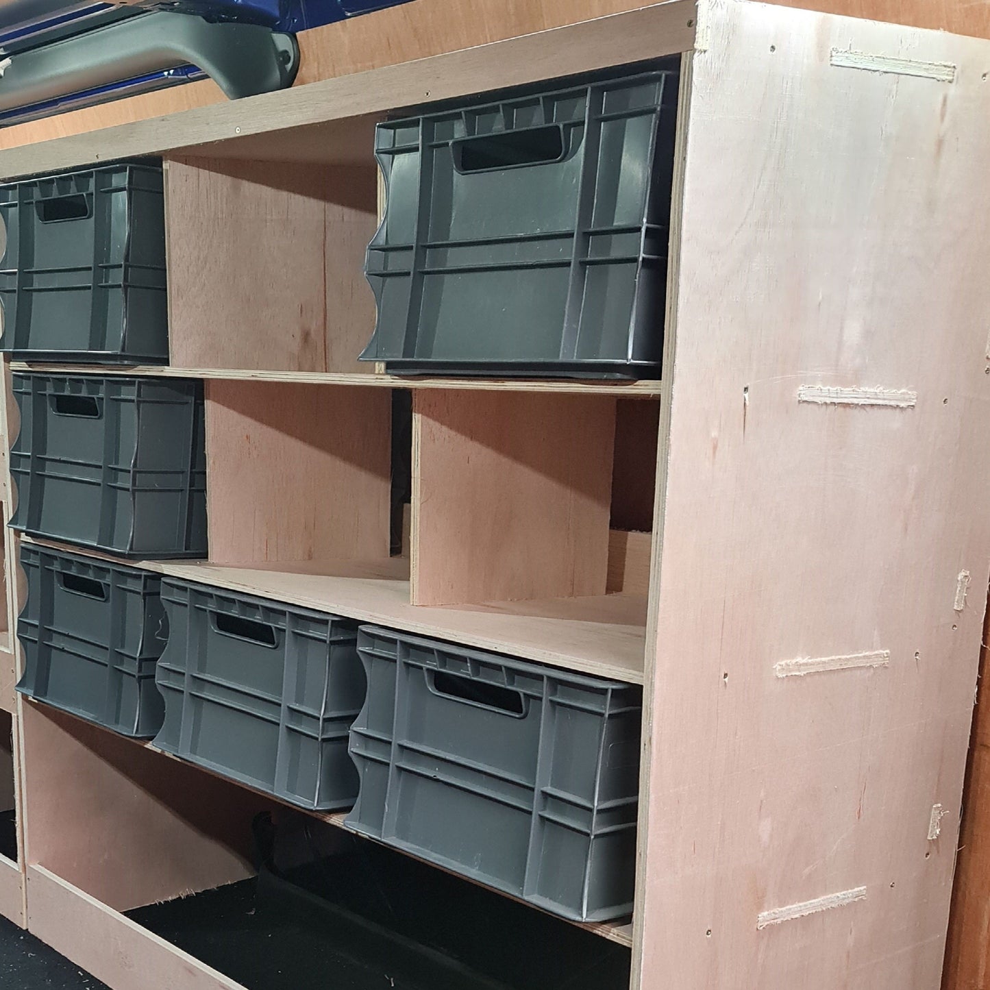 Fiat Scudo Van Racking Made For Euro Stacking Container Super Wide