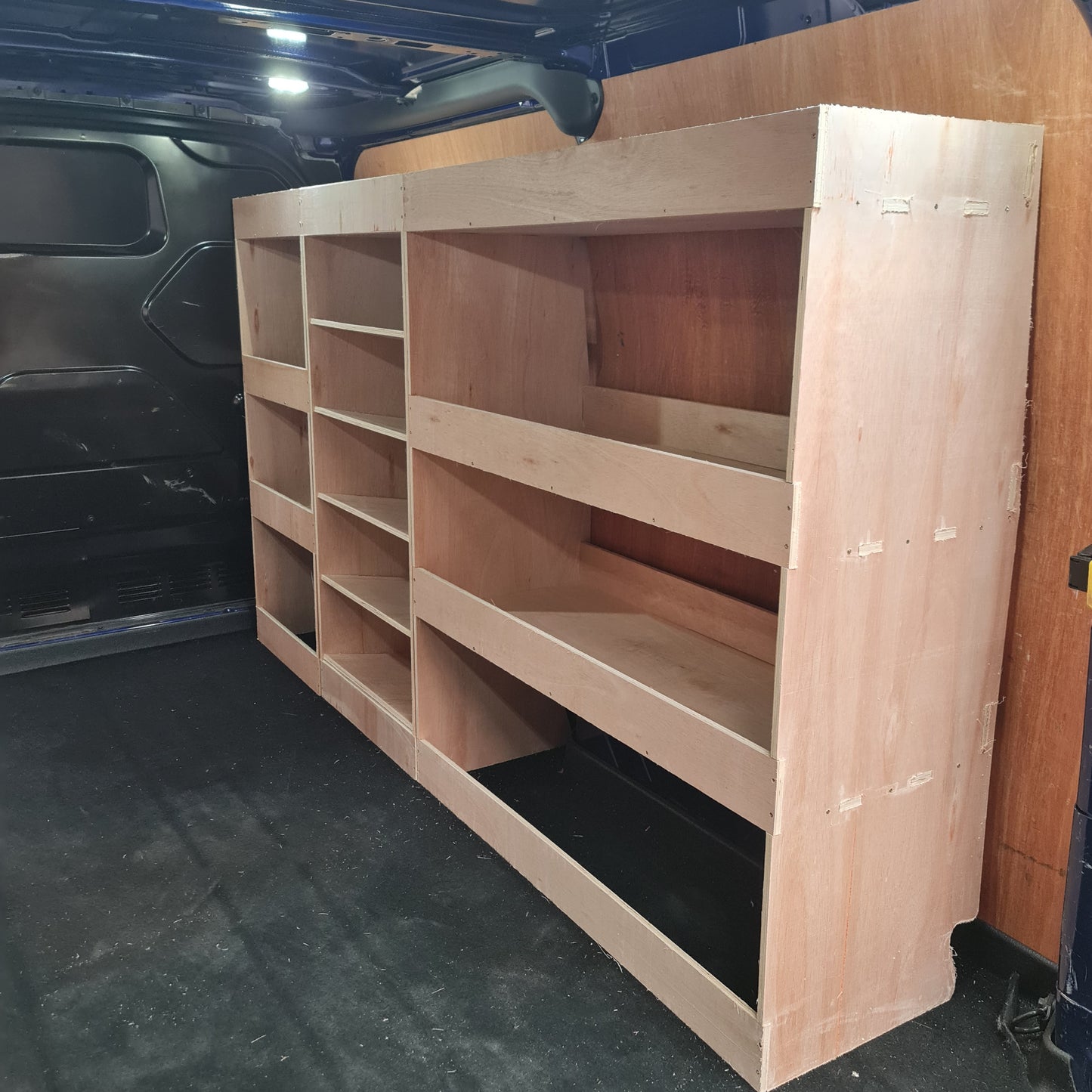 Ford Custom SWB Racking Full driver-side storage Super Wide