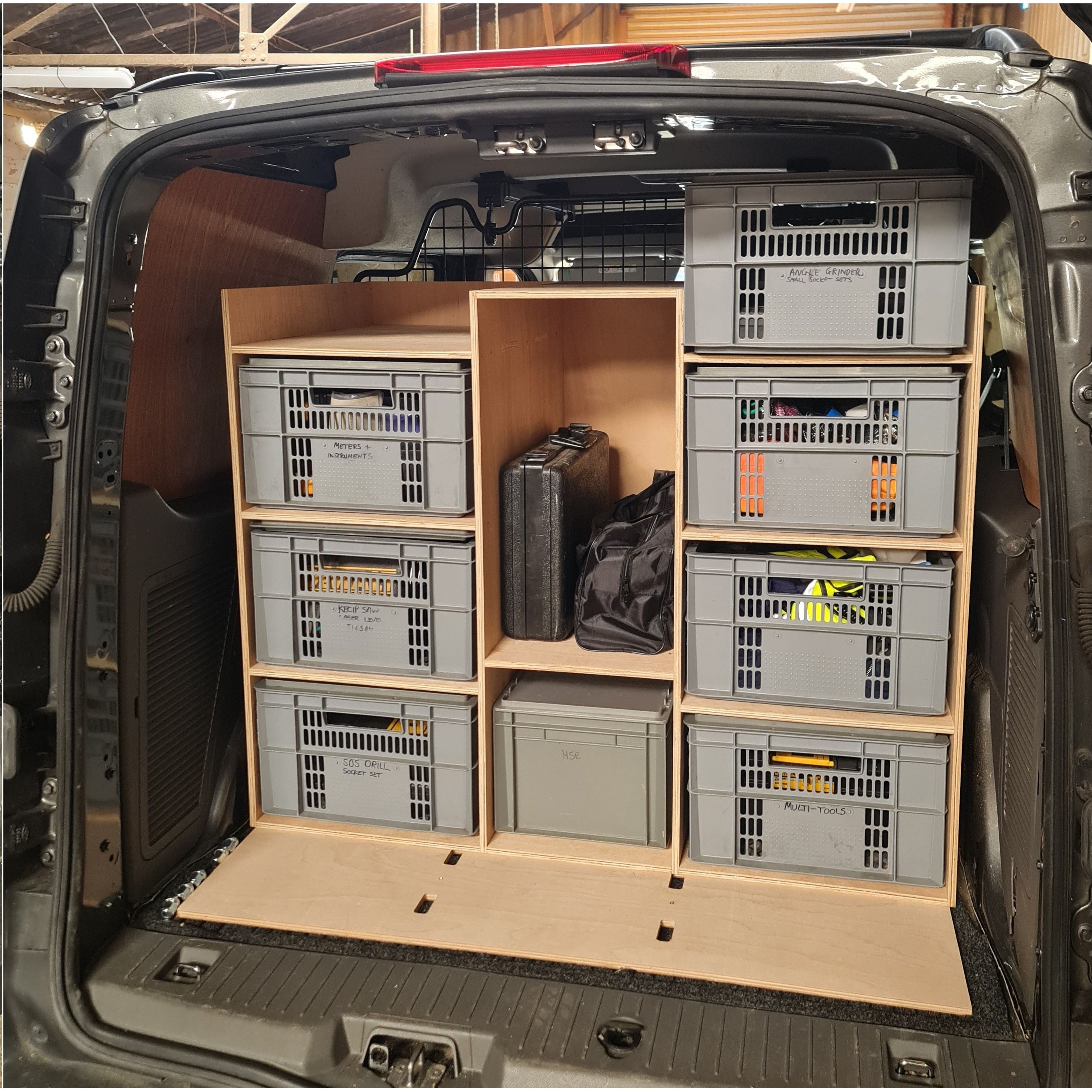 Ford Connect Racking for Euro Stacking Containers | Fits 8 Boxes