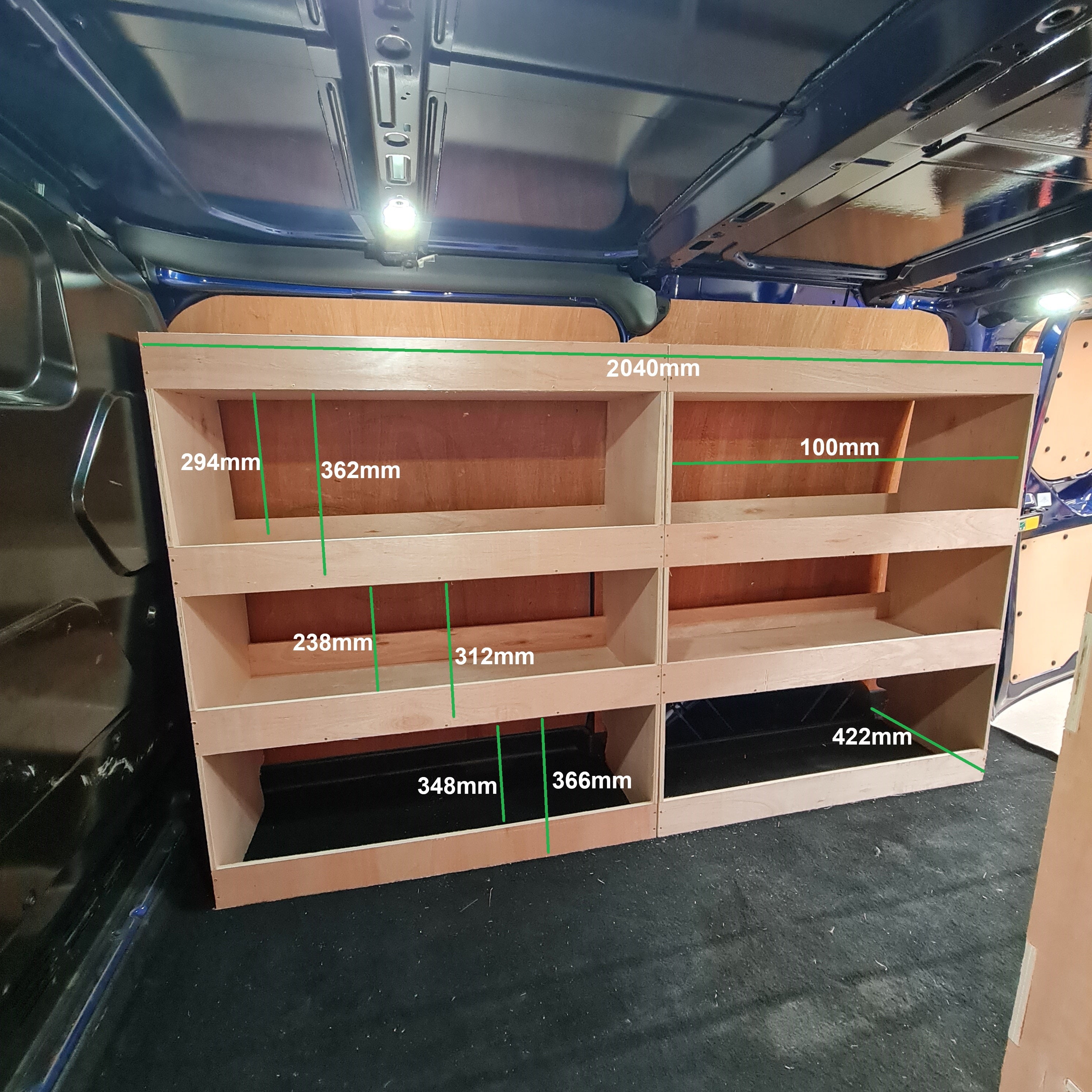 TRANSIT CUSTOM SWB VAN RACKING SUPER WIDE