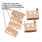 Plywood storage boxes with cutouts for spray cans, silicone tubes, and toolboxes on a white background.
