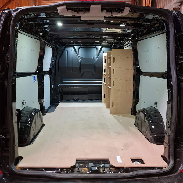 Ford Custom 2023+ End Van Racking Toolboxes, Drill Shelves, Storage Un