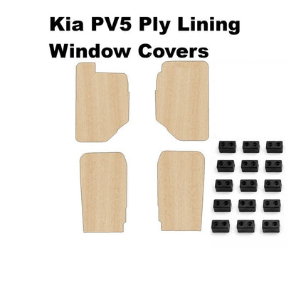 Kia PV5 Ply Lining Window Covers – Custom Fit Protective Panel Kit