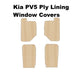 Kia PV5 Ply Lining Window Covers on a white background