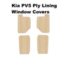 Kia PV5 Ply Lining Window Covers on a white background