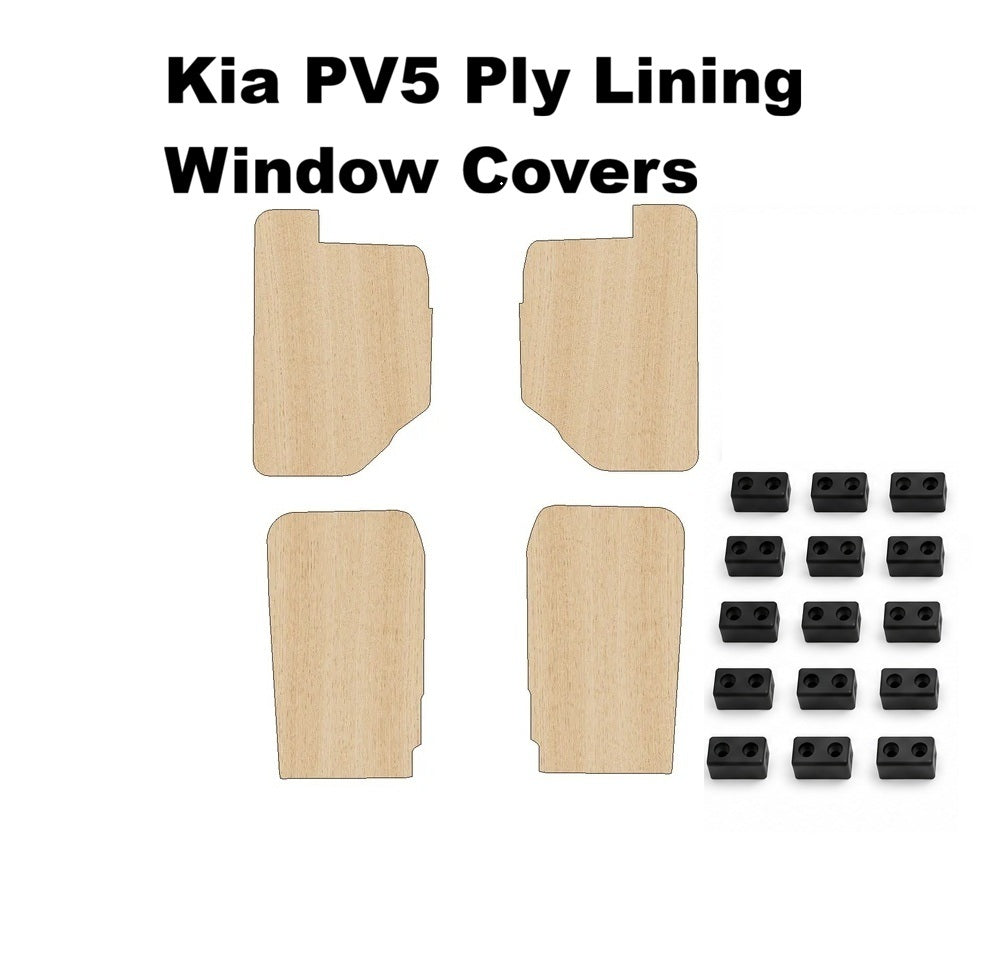 Kia PV5 Ply Lining Window Covers – Custom Fit Protective Panel Kit