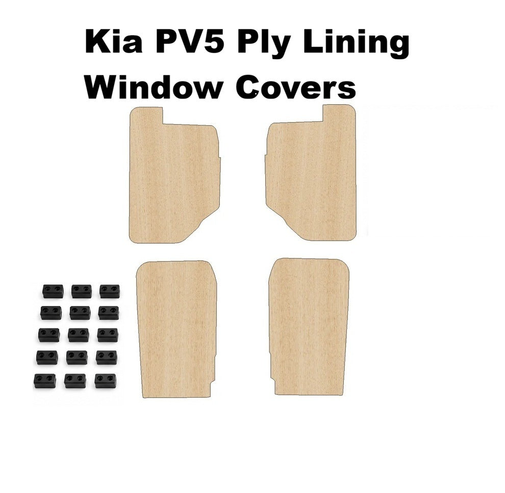 Kia PV5 Ply Lining Window Covers – Custom Fit Protective Panel Kit