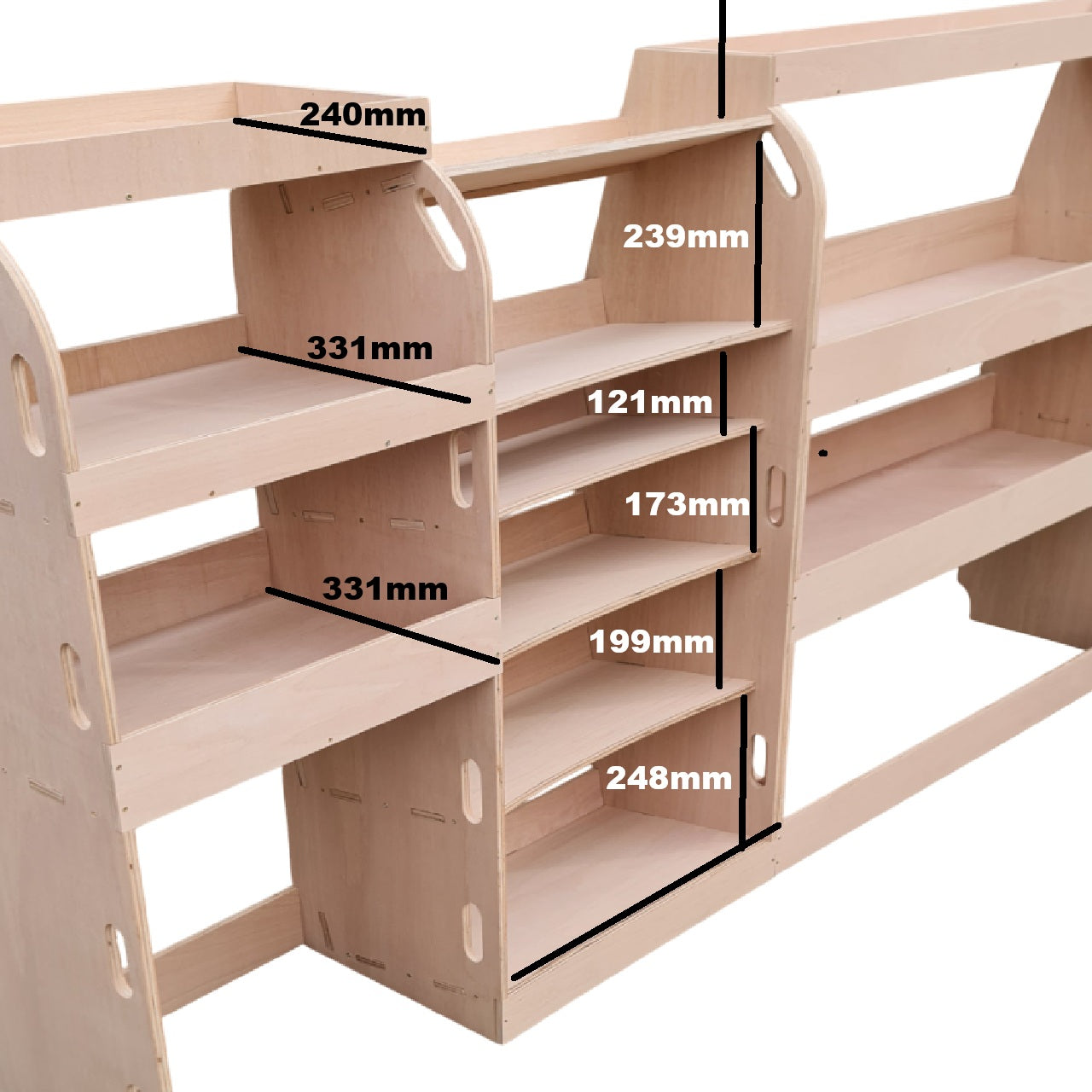 Mercedes Vito Van Racking Shelves & Tool box storage Set 10