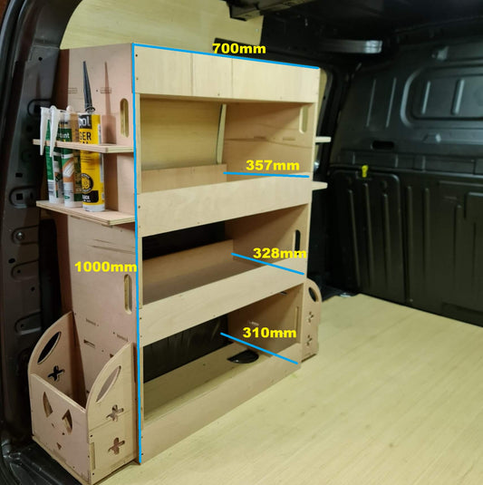 Toyota ProAce City L1 & L2 – Single Racking Max Capacity Kit Nr 5
