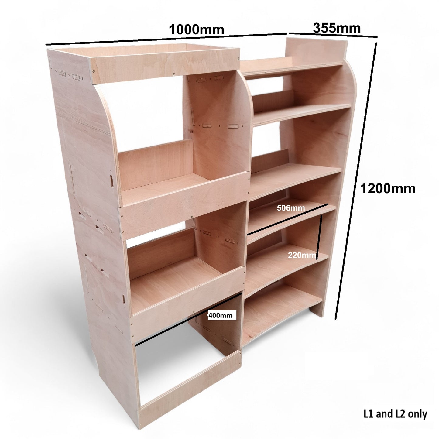 Driver and passenger side racking in van