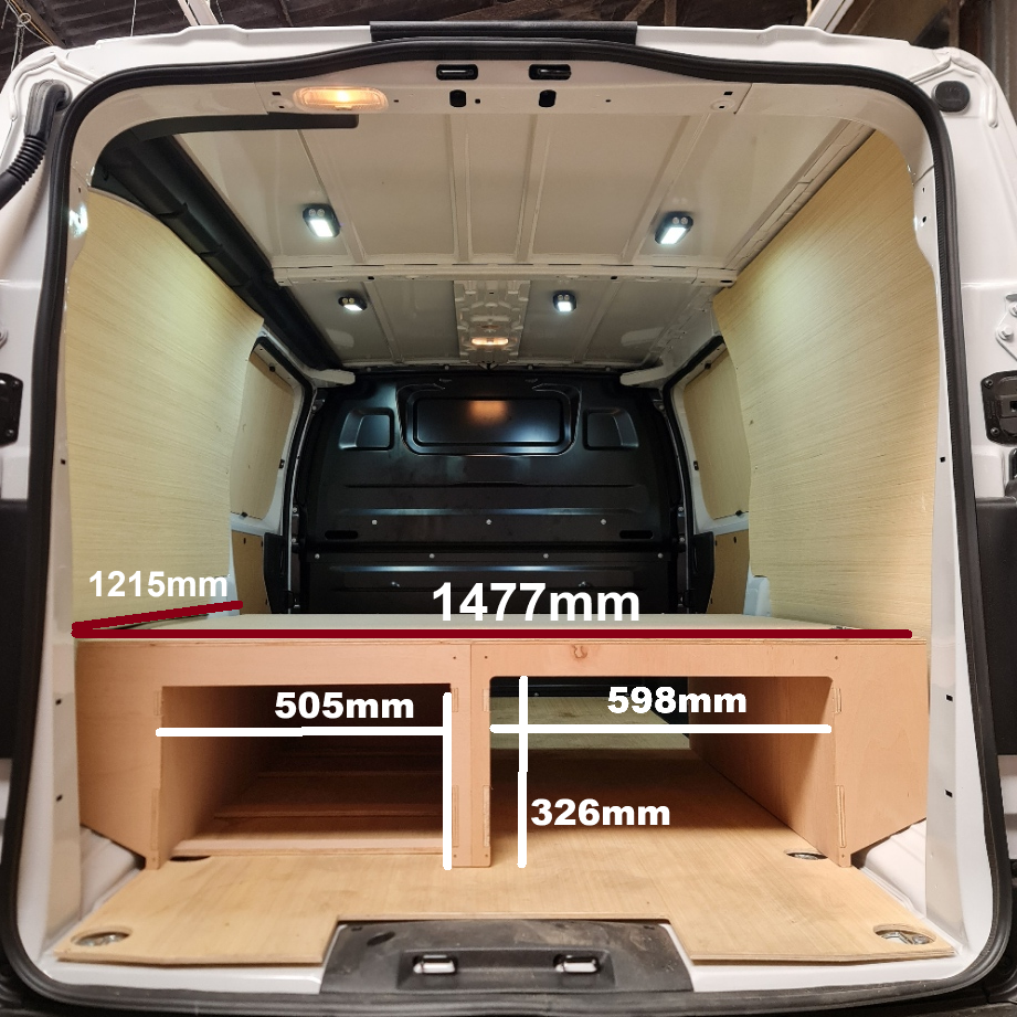 Citroen Dispatch LWB False Floor with Vault Box Space & Extra-Wide Tool Drawer