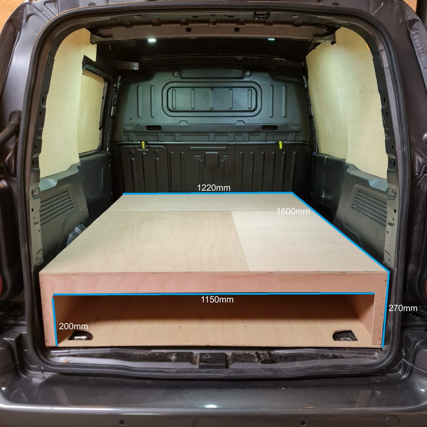 Citroën Berlingo Full Length False Floor | Raised Van Floor Storage Platform | Fits L1