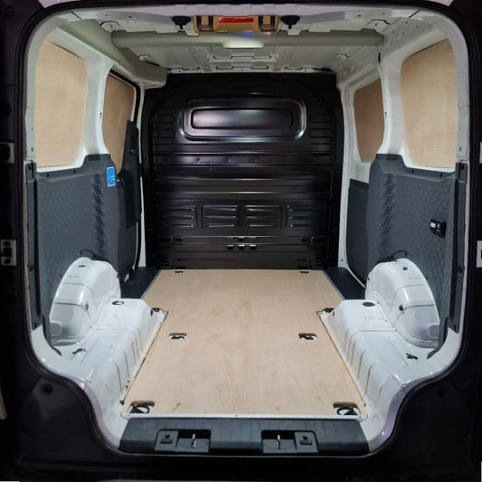 Kia PV5 floor ply lining installed to protect van metal frame