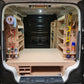 Kia PV5 van racking system with removable divider for tools and equipment