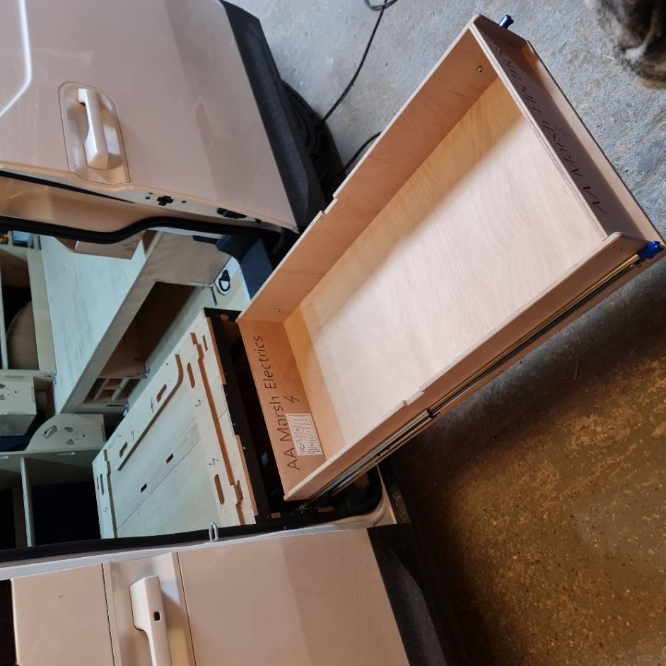 Kia PV5 Volt Slider small tool drawer compact van storage solution UK
