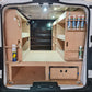 Open drawers showing storage layout in Toyota Proace false floor system