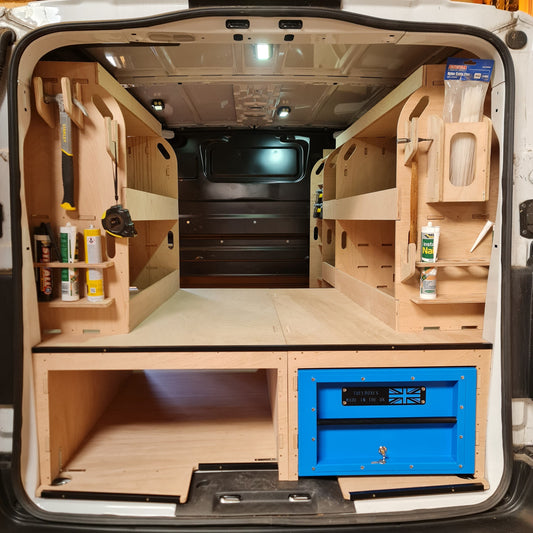 Toyota Proace MWB false floor prepared for Van Vault drawer installation
