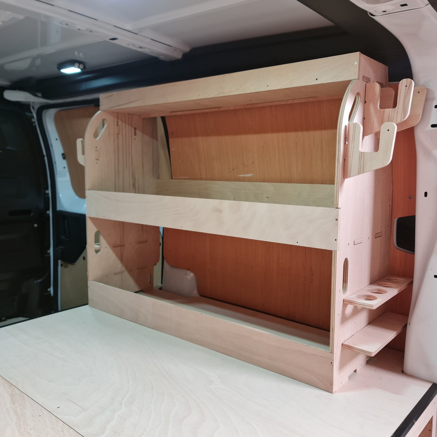 Toyota Proace false floor racking installed on the driver side
