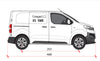 Toyota Proace passenger or driver side van shelving unit with brackets and easy assembly design