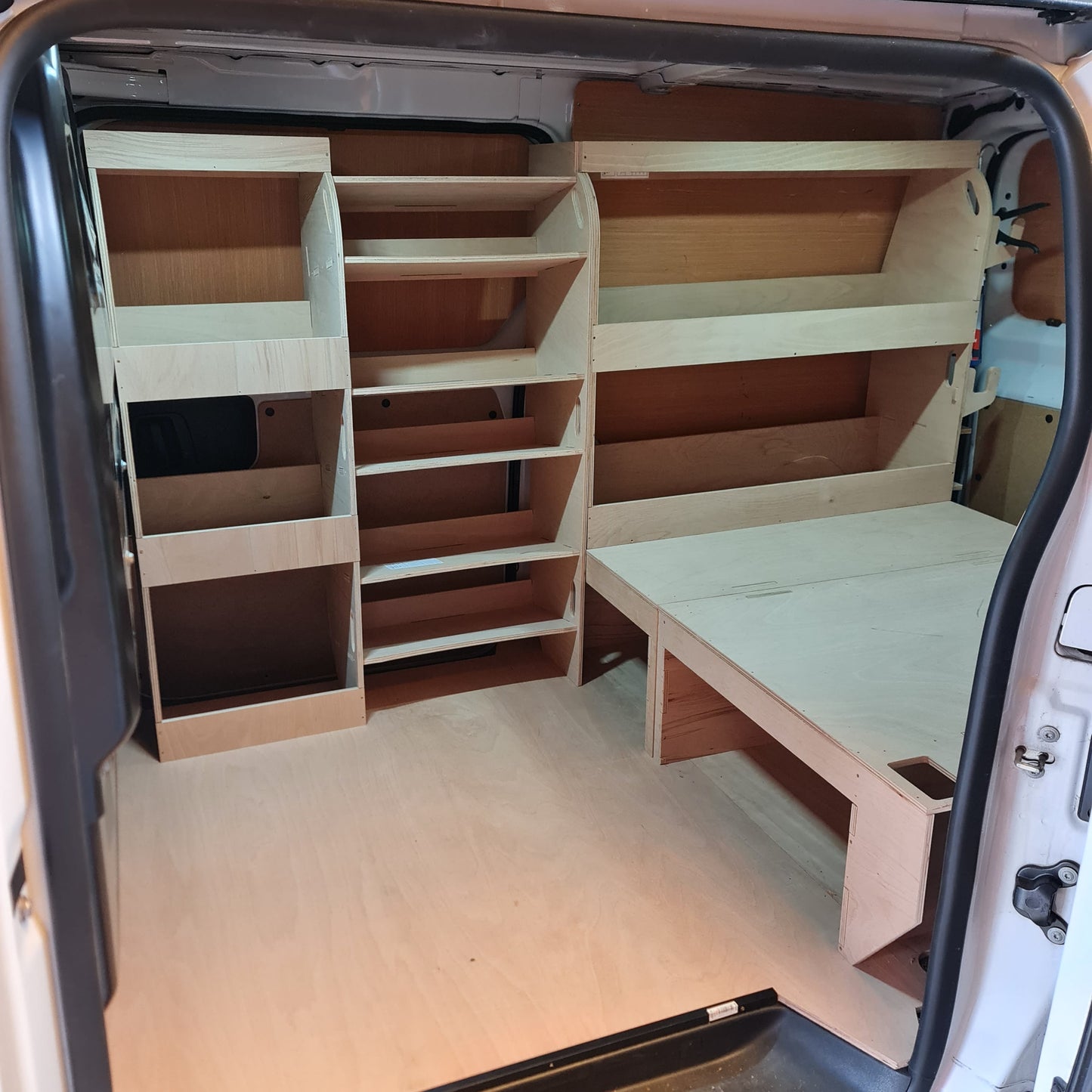 Toyota Proace raised false floor storage system designed to create extra storage space underneath the loading area