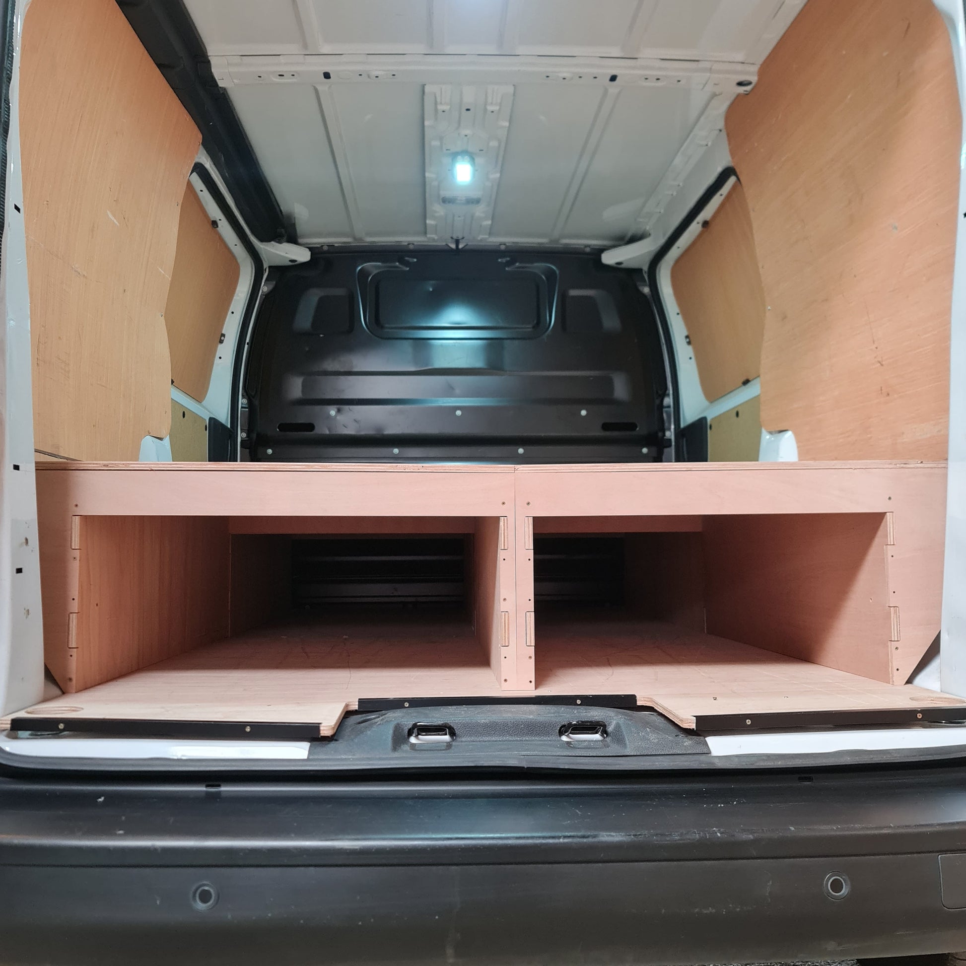 Toyota Proace L2 2016 plus full length plywood false floor with two part modular design