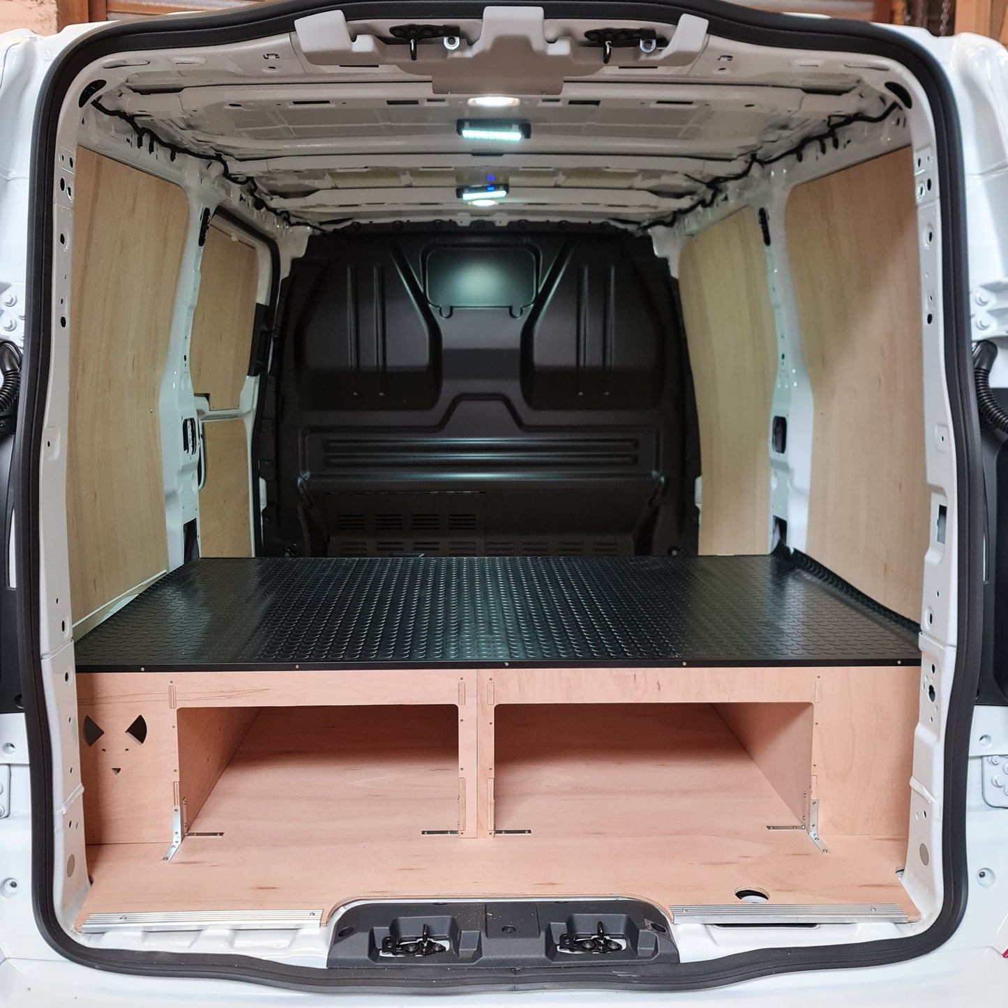 Heavy‑duty rubber matting designed for Toyota Proace tool storage