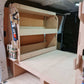Toyota Proace van racking with silicone tube storage for 16 tubes and 4 hooks included
