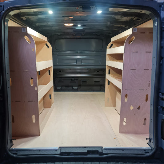 Assembly view of Toyota Proace toolbox racking, Set 11