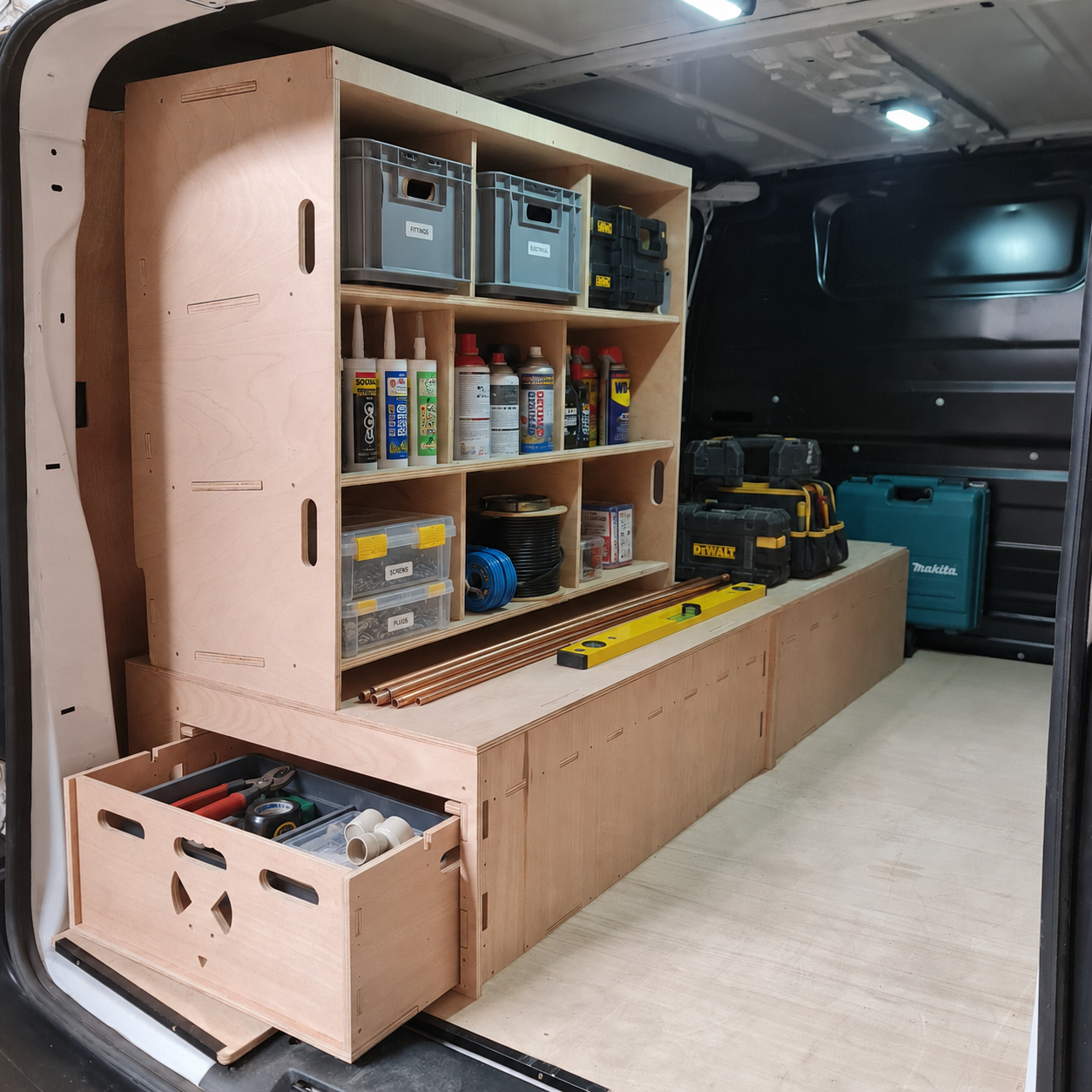 Vauxhall Vivaro underfloor drawer storage system Set #21