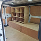 Vauxhall Vivaro plywood false floor with full-length drawer storage