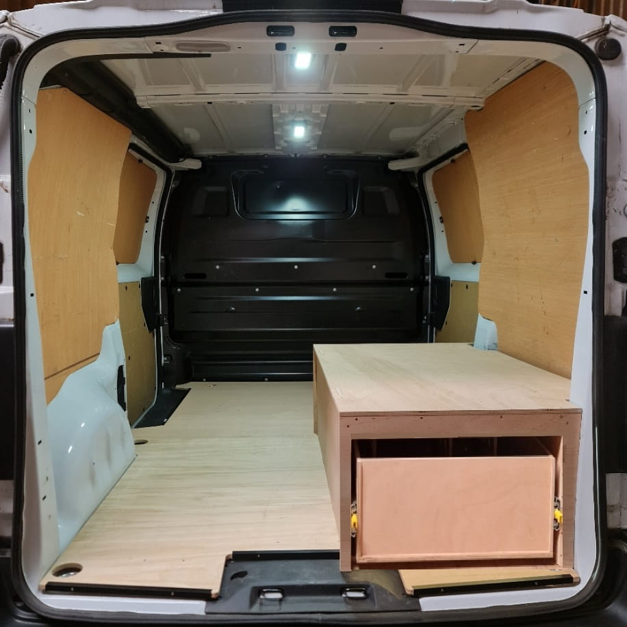 Vauxhall Vivaro racking for 20L Euro stacking containers, tools, parts and fittings
