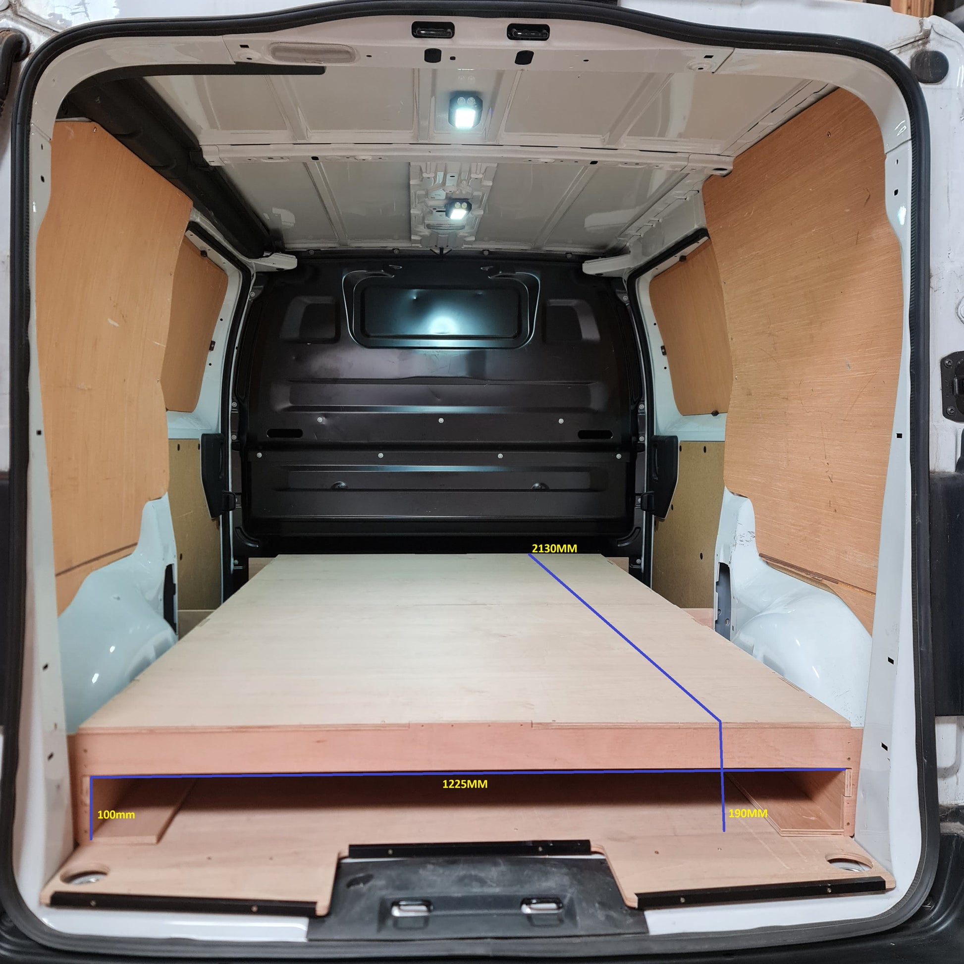 Vauxhall Vivaro 2019+ plasterboard and pipe storage false floor Set #22