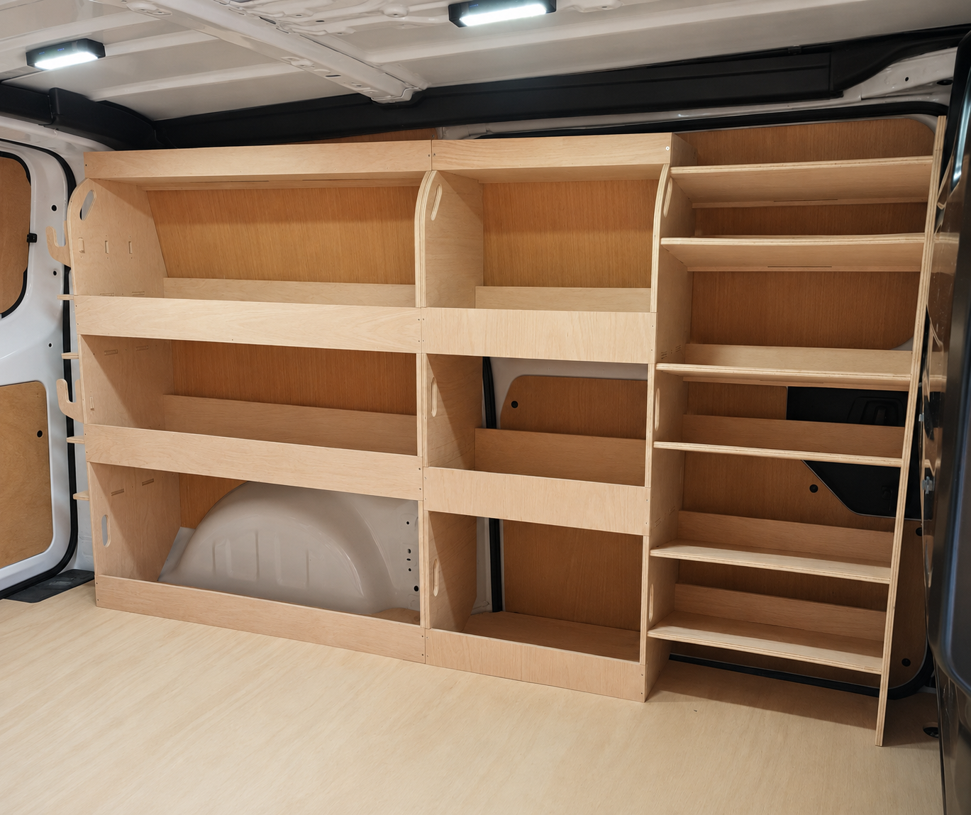 Vauxhall Vivaro full side van racking system for organised tool storage and daily trade use