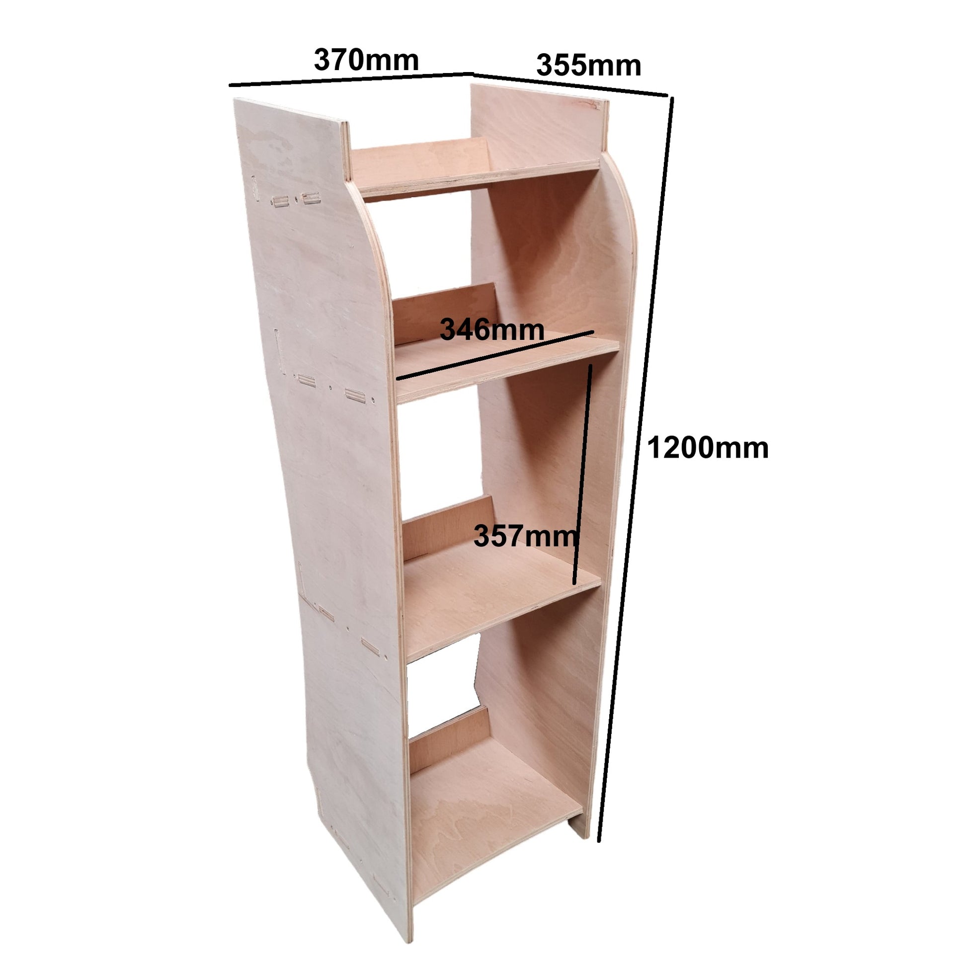 Complete racking installation showing organised tool storage inside the van