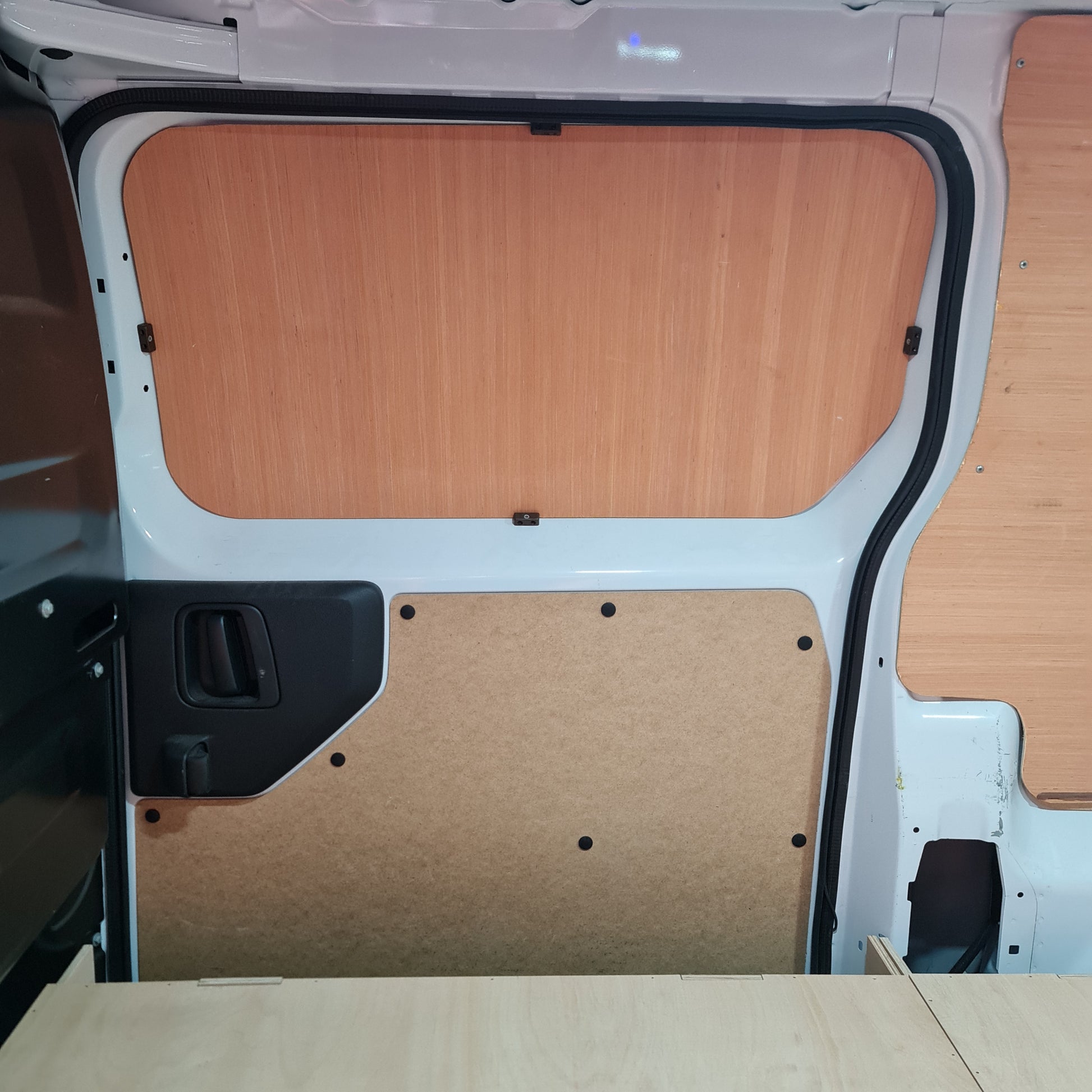 Vauxhall Vivaro plywood and timber storage false floor for trade vans