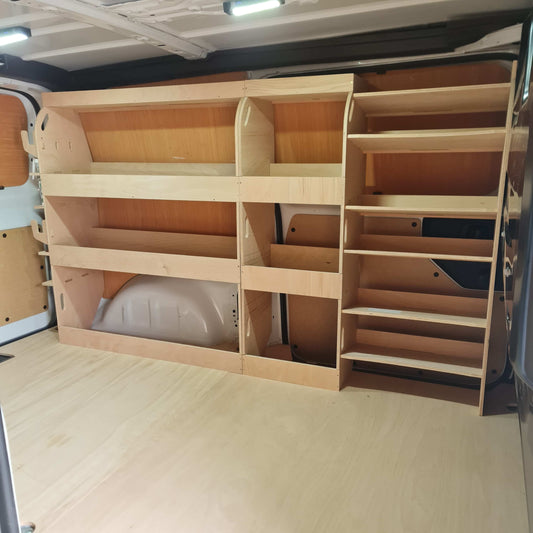 Vauxhall Vivaro SWB and LWB tool racking system for 2019 onwards van models