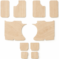 Vauxhall Vivaro SWB ply lining kit for twin sliding side doors