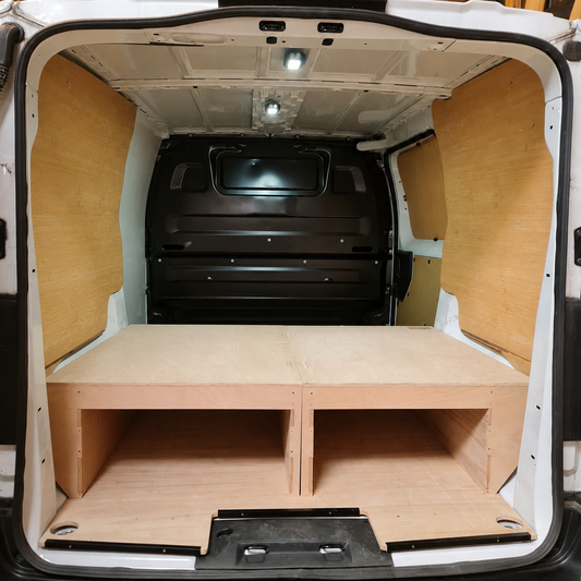 Vauxhall Vivaro underfloor storage system for keeping tools and materials organised