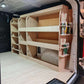 Vauxhall Vivaro side racking with raised false floor for tool and material storage